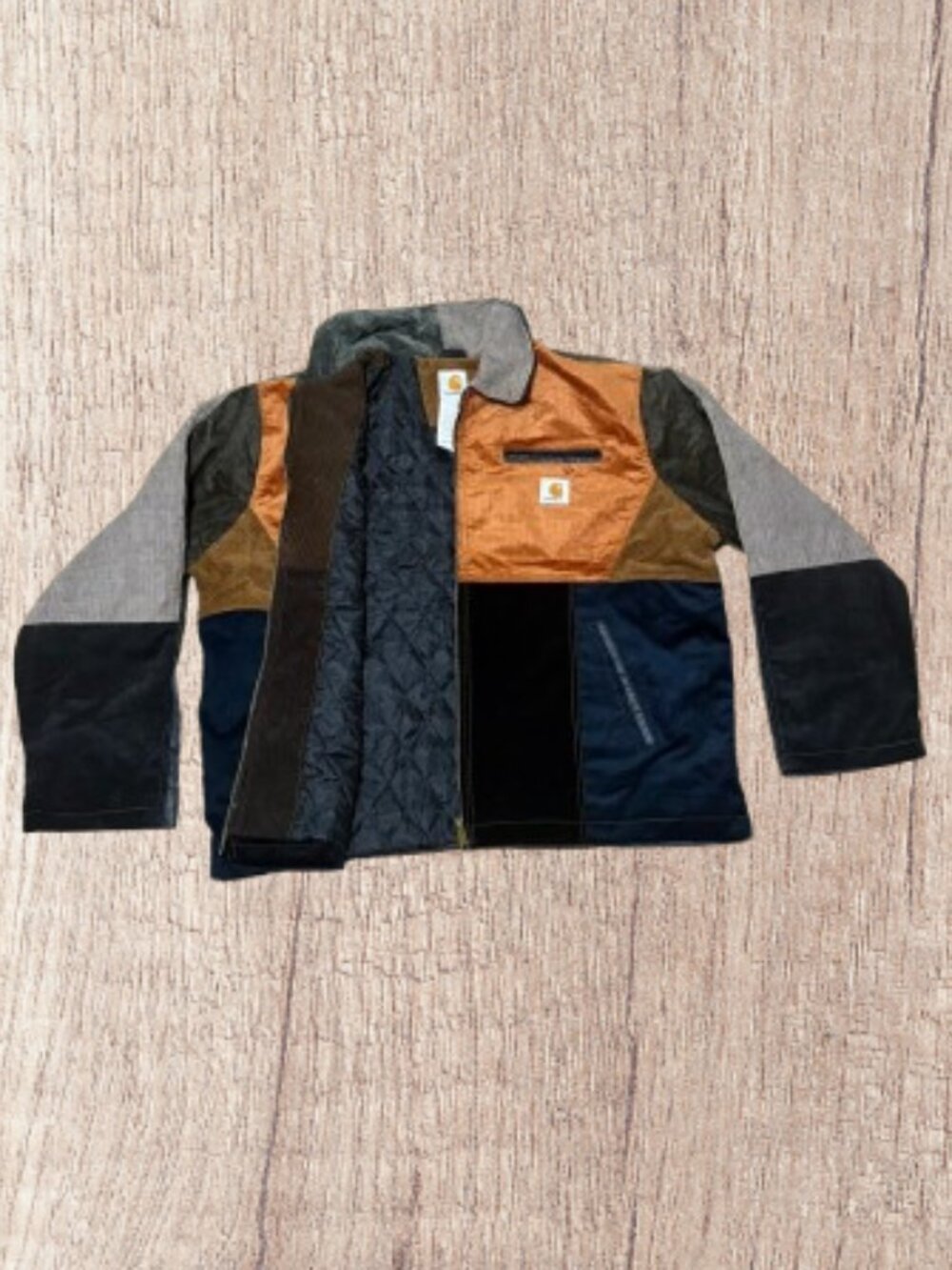 CARHARTT Patchwork Reworked Multicolor Zip Jacket - Picture 2 of 4